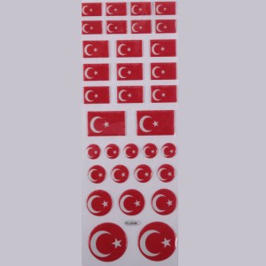 Türk Bayrağı 3 Yapışkan Stiker